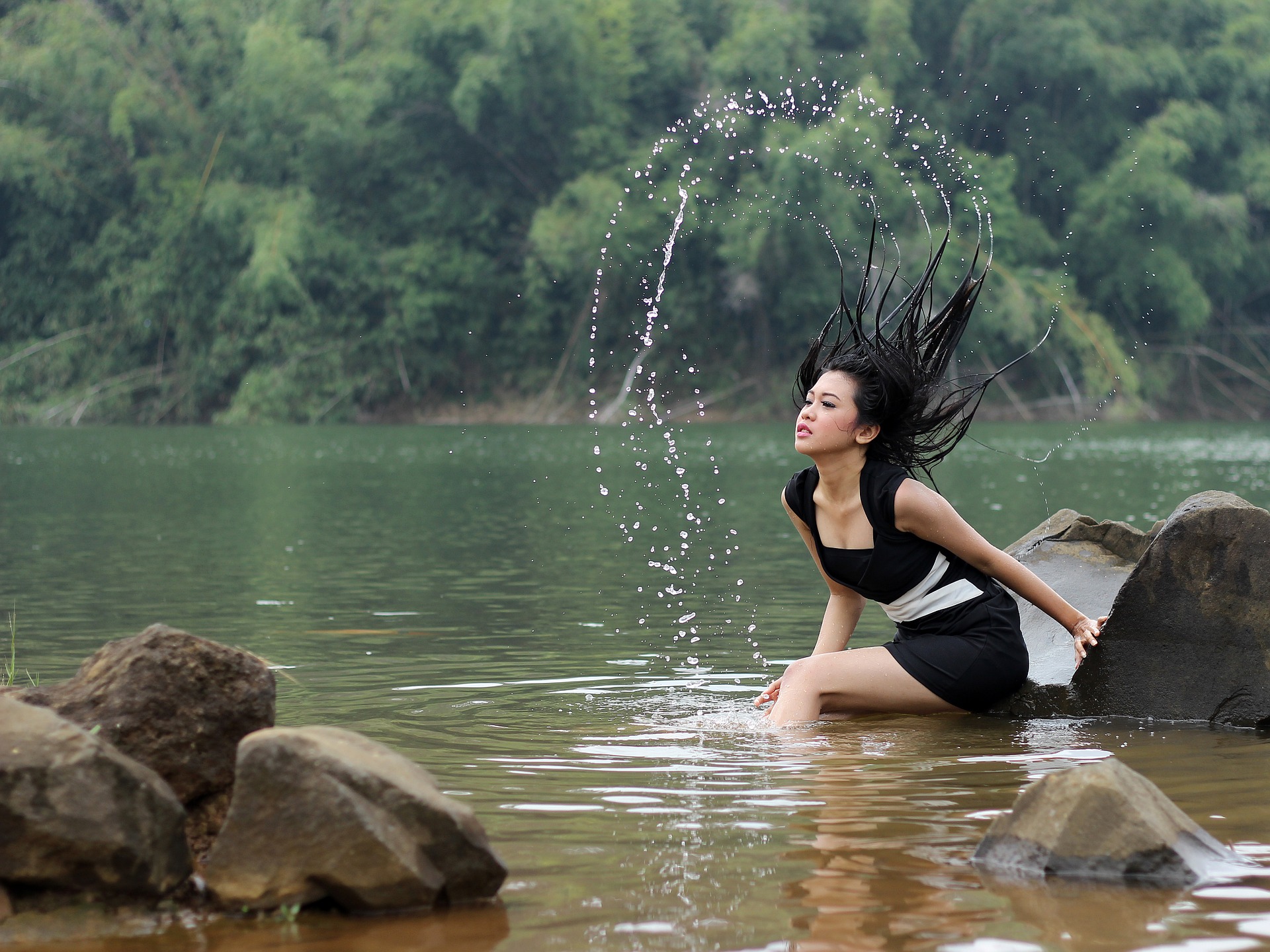 Bathing on Lake
